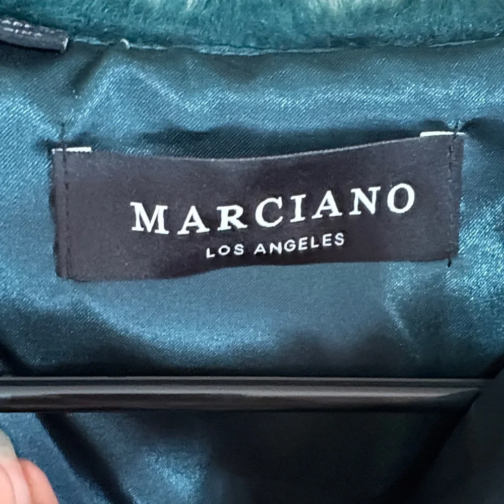 Marciano Teal Textured Teddy Jacket